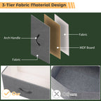 LIFERECORD 12 Drawers Dresser, Fabric Closet Chests Storage Organizer Tower with Wooden Top Metal Frame for Bedroom Living Room Hallway Entryway, Grey