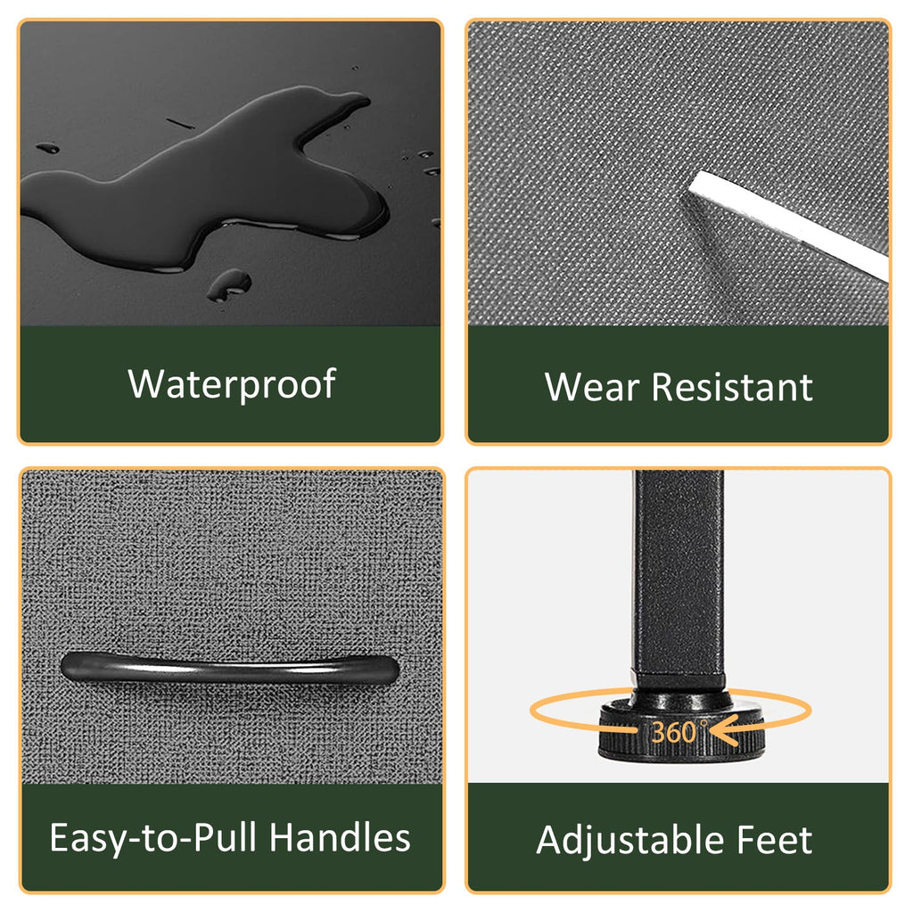 LIFERECORD 12 Drawers Dresser, Fabric Closet Chests Storage Organizer Tower with Wooden Top Metal Frame for Bedroom Living Room Hallway Entryway, Grey