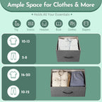 ACCVER 13-Drawer Fabric Dresser with Wood Top & Metal Frame, Closet and Chest for Bedroom, Clothes Storage Organizer, for Living Room, Apartment,Grey