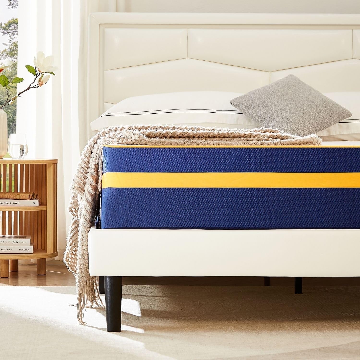 Airdown Memory Foam Mattress in a Box with Zoned Support and Breathable Cover for Adults, Medium Feel, Made in USA