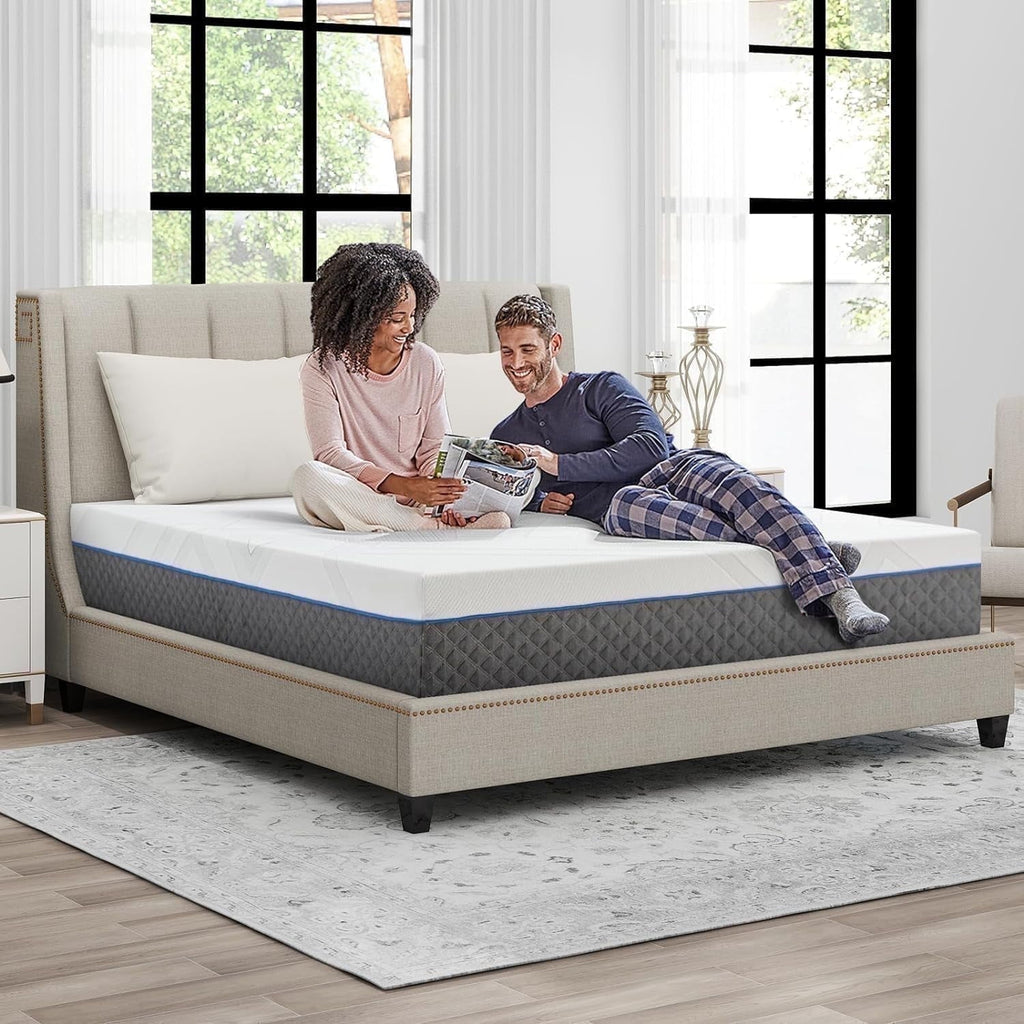 Airdown Memory Foam Mattress in a Box with Zoned Support and Breathable Cover for Adults, Medium Feel, Made in USA