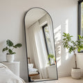 ACCVER 16"x60" Full Length Mirror - Classic Standing Mirror, Durable Aluminum Frame & Tempered Glass, Lean-to or Wall Mount for Bedroom/Dressing Room/Living Room, Arhced, Black