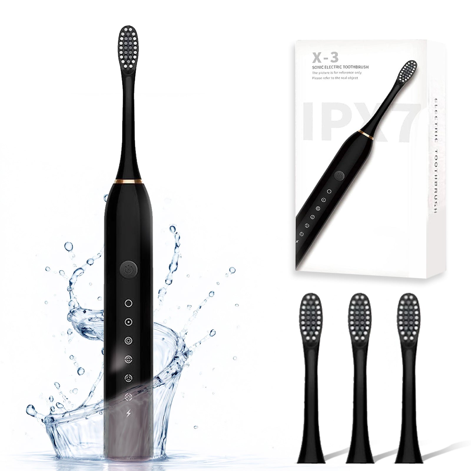 Powered Toothbrushes  USB Rechargeable Ultrasonic Tooth Brush, Smart Timer IPX7 Waterproof Cleaning Toothbrushes for Adults and Kids