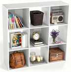 LIFERECORD 9 Cube Storage Organizer, 11x11 Cube Bookshelf with 5 Removable Back Panels, Open Cube Shelf for Living Room, Bedroom, Home Office, Kids Room, 35.9" L x 11.6" W x 35.2" H White
