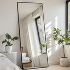 ACCVER 26"x71" Full Length Mirror - Classic Standing Mirror, Durable Aluminum Frame & Tempered Glass, Lean-to or Wall Mount for Bedroom/Dressing Room/Living Room, Rectangle, Black