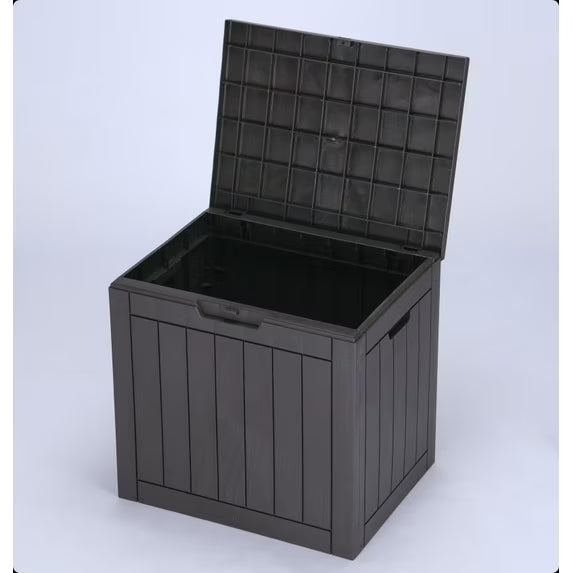 LIFERECORD Outdoor Storage Box, 31 Gallon Deck Box, Waterproof Resin Storage Bin for Patio Cushions, Gardening Tools, Accessories, Lockable, UV Resistant, Brown