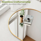 ACCVER 21"x64" Full Length Mirror - Classic Standing Mirror, Durable Aluminum Frame & Tempered Glass, Lean-to or Wall Mount for Bedroom/Dressing Room/Living Room, Arhced, Gold