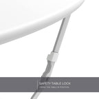 3-Piece Folding Bistro Set, 2 Chairs and 1 Table, Weather-Resistant Outdoor Indoor Conversation Set for Patio, Yard, White