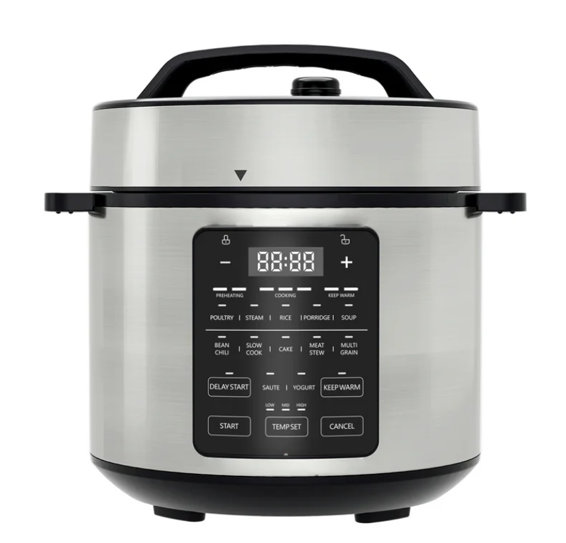 LIFERECORD Electric Pressure Cooker 6 Quart, 9-in-1 Multi Cooker with Stainless Steel Housing, Smart Slow Cooker, Rice Cooker, Steamer & Yogurt Maker for Family Meals