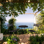 3-Piece Folding Bistro Set, 2 Chairs and 1 Table, Weather-Resistant Outdoor Indoor Conversation Set for Patio, Yard, Black