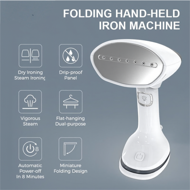 LIFERECORD 1200W Handheld Steamer for Clothes, 35-Second Heat Up, 20g/min Powerful Steam, Dual Mode Dry & Steam Iron, Foldable Garment Steamer for Travel, Home Use