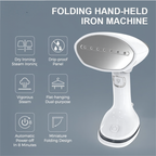 LIFERECORD 1200W Handheld Steamer for Clothes, 35-Second Heat Up, 20g/min Powerful Steam, Dual Mode Dry & Steam Iron, Foldable Garment Steamer for Travel, Home Use