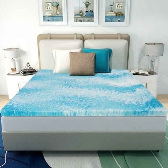 Airdown Memory Foam Mattress Topper - Gel Infused Ventilated Bed Topper