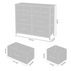 ACCVER Dresser for Bedroom 8 Storage drawer, Fabric Closet Chests Organizer Tower with Wooden Top Metal Frame for Living Room Hallway Entryway
