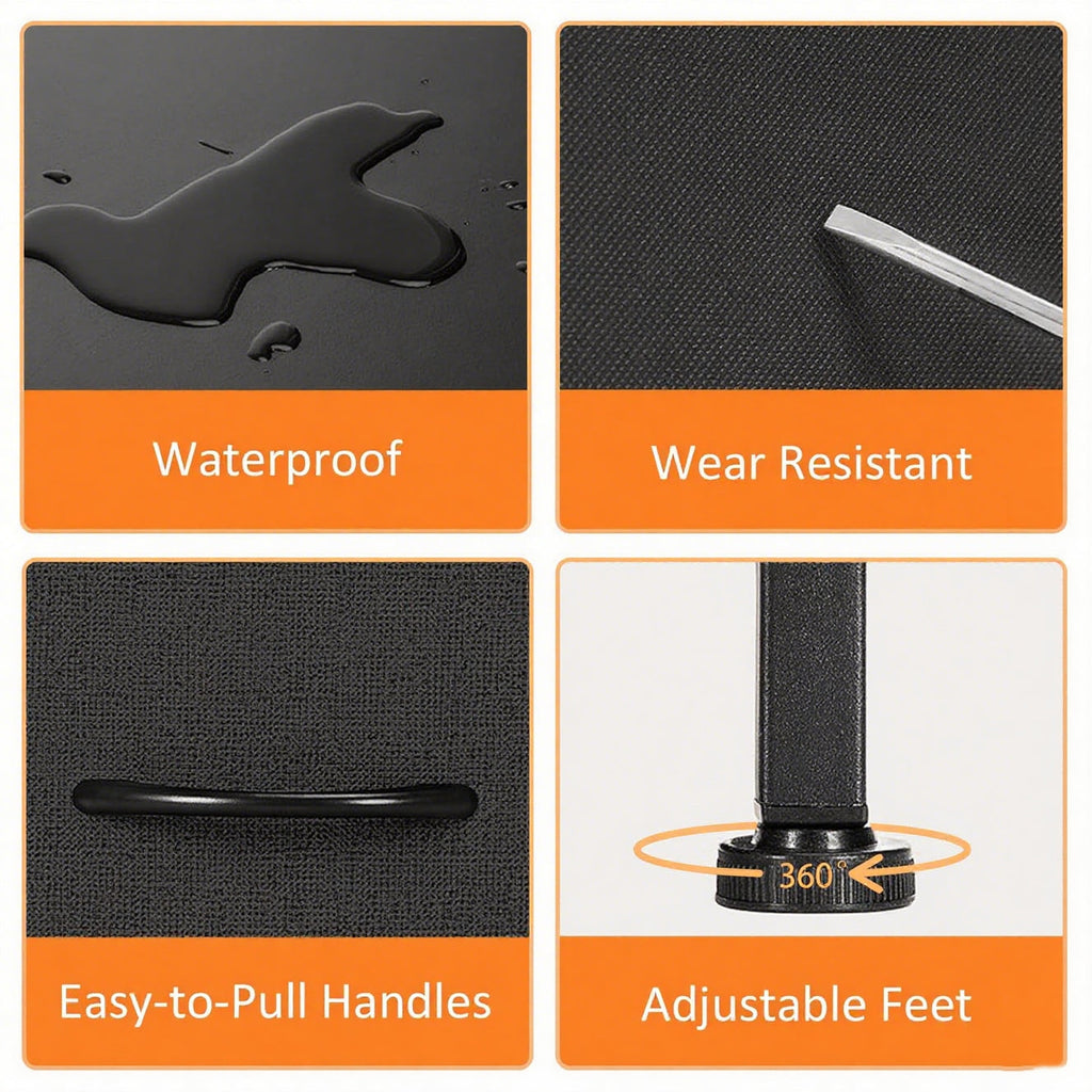 ACCVER 20-inch Tall Nightstand with 2 Fabric Drawers, Small Bedside Dresser for Bedroom, Closet, Dorm, Compact Storage Furniture with Wooden Top, Grey