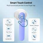 Wireless Headphones with 40Hrs Battery Life, Deep Bass, Wireless Charging Case, LED Display, Waterproof Mic - For Phone, Tablet, TV