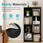 LIFERECORD 6 Cube Storage Organizer, 11x11 Cube Bookshelf with 3 Removable Back Panels, Open Cube Shelf for Living Room, Bedroom, Home Office, Kids Room, 35.9" L x 11.6" W x 23.2" H Black