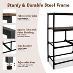 ACCVER 5-Drawer Dresser with Shelves, TV Stand with Fabric Drawers for Living Room, Closet and Chest for Bedroom & Apartment, Clothes Storage Organizer, Brown