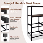 ACCVER 6-Drawer Dresser with Shelves, TV Stand with Fabric Drawers for Living Room, Closet and Chest for Bedroom & Apartment, Clothes Storage Organizer, Brown