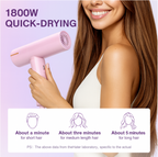 LIFERECORD High Speed Hair Dryer with 200 Million Negative Ions, Magnetic Nozzle, Cold Air & Argan Oil Coating, Lightweight Professional Blow Dryer for Fast Drying, Frizz Control, Home Salon Use