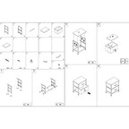 ACCVER Nightstand with 2 Fabric Drawers, Small Dresser, Side Table, End Table, Bedside Table, Night Stands, Small Nightstand, Bedroom