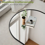 ACCVER 21"x64" Full Length Mirror - Classic Standing Mirror, Durable Aluminum Frame & Tempered Glass, Lean-to or Wall Mount for Bedroom/Dressing Room/Living Room, Arhced, Black