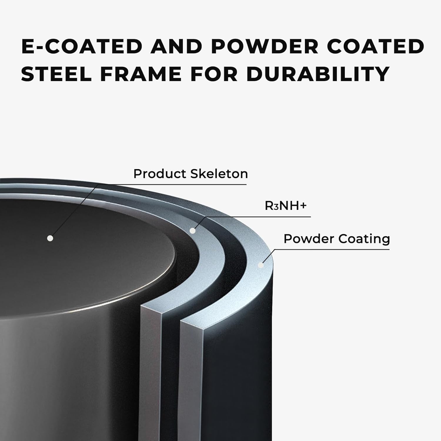 ACCVER Outdoor Side Table, 18-inch Small Round Side Snack Table with Adjustable Feet, Anti-Rust Metal End Accent Table for Patio Porch Balcony, Black