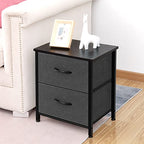 ACCVER Nightstand with 2 Fabric Drawers, Small Dresser, Side Table, End Table, Bedside Table, Night Stands, Small Nightstand, Bedroom