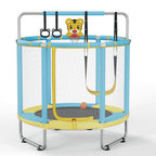 Airdown 55'' Kids Trampoline with Basketball Hoop and Net – Indoor Outdoor Mini Trampoline with Swing, for Toddlers and Children