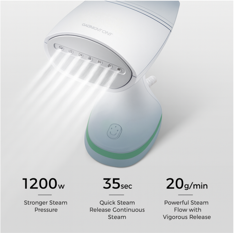 LIFERECORD 1200W Handheld Steamer for Clothes, 35-Second Heat Up, 20g/min Powerful Steam, Dual Mode Dry & Steam Iron, Foldable Garment Steamer for Travel, Home Use