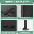 ACCVER 3-Drawer Fabric Dresser for Bedroom, Closet, Nightstand or End Table, Clothes Storage Organizer, for Living Room, Apartment, Black