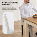 LIFERECORD Dining Chairs Set of 2 Modern Kitchen Chairs, Upholstered Fabric Side Chairs with Nailhead Trim and Solid Wood Legs for Dining Room, Kitchen, Living Room, Grey