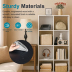 LIFERECORD 8 Cube Storage Organizer Bookshelf with 4 Removable Back Panels, Open Cube Bookcase for Living Room, Bedroom, Home Office, 47.7" L x 11.6" W x 23.2" H, White Bookcase