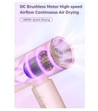 LIFERECORD High Speed Hair Dryer with 200 Million Negative Ions, Magnetic Nozzle, Cold Air & Argan Oil Coating, Lightweight Professional Blow Dryer for Fast Drying, Frizz Control, Home Salon Use