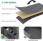 ACCVER Dresser for Bedroom 8 Storage drawer, Fabric Closet Chests Organizer Tower with Wooden Top Metal Frame for Living Room Hallway Entryway