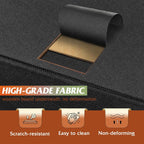 ACCVER 5-Drawer Fabric Dresser for Bedroom, Wood Top TV Stand, Closet and Chest, Clothes Storage Organizer, for Living Room, Apartment, Black