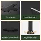 LIFERECORD 6 Drawers Dresser TV Stand with Storage Entertainment Center Dresser with Open Storage Shelf for Bedroom Living Room, Grey