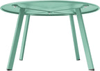 ACCVER 28 Inch Round Outdoor Coffee Table - Weatherproof Steel Patio Side Table for Deck, Backyard Outdoor & Indoor Use, Mint Green