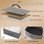 ACCVER 10-Drawer Fabric Dresser with Wood Top & Metal Frame, Closet and Chest for Bedroom, Clothes Storage Organizer, for Living Room, Apartment,Grey