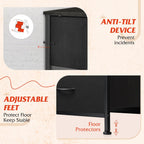 ACCVER 13-Drawer Fabric Dresser with Wood Top & Metal Frame, Closet and Chest for Bedroom, Clothes Storage Organizer, for Living Room, Apartment,Black