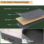 LIFERECORD 6 Drawers Dresser, Fabric Storage Closet Chests Organizer Tower with Wooden Top Metal Frame for Bedroom Living Room Hallway Entryway, Grey