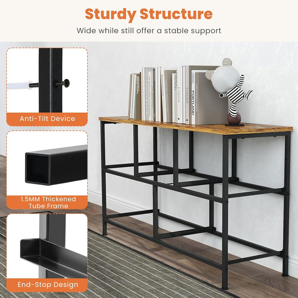 ACCVER 5-Drawer Fabric Dresser for Bedroom, Wood Top TV Stand, Closet and Chest, Clothes Storage Organizer, for Living Room, Apartment, Brown