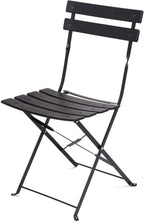 3-Piece Folding Bistro Set, 2 Chairs and 1 Table, Weather-Resistant Outdoor Indoor Conversation Set for Patio, Yard, Black