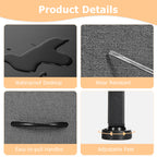 ACCVER 9-Drawer Fabric Dresser with Wood Top & Metal Frame, Closet and Chest for Bedroom, Clothes Storage Organizer, for Living Room, Apartment,Dark Grey