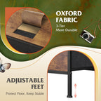 ACCVER 5-Drawer Fabric Dresser with Wood Top & Metal Frame, Closet and Chest for Bedroom, Clothes Storage Organizer, for Living Room, Apartment,Brown