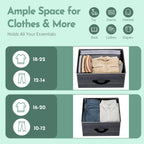 ACCVER 7-Drawer Fabric Dresser with Wood Top & Metal Frame, Closet and Chest for Bedroom, Clothes Storage Organizer, for Living Room, Apartment,Black