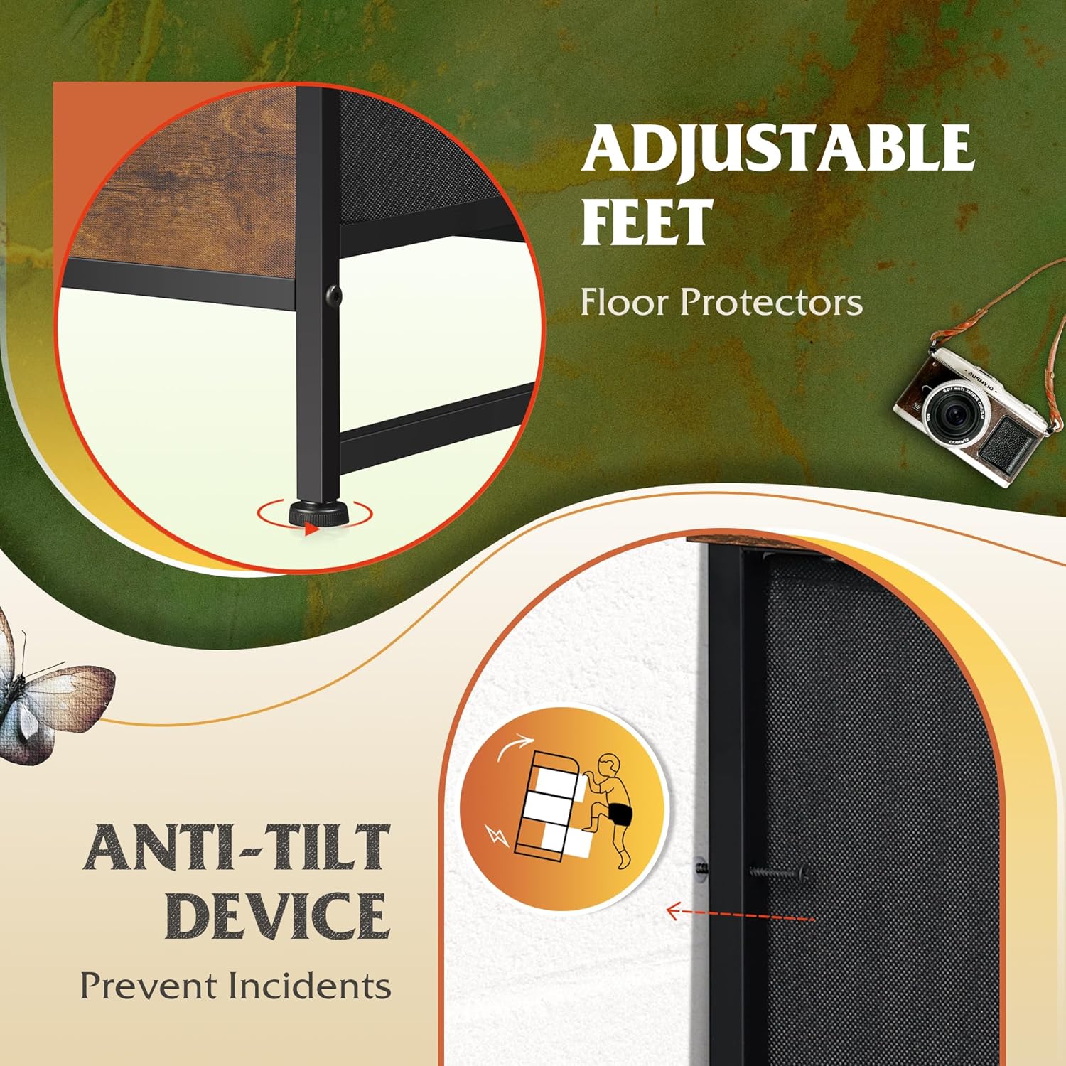 ACCVER Dresser for Bedroom 12 Storage drawer, Fabric Closet Chests Organizer Tower with Wooden Top Metal Frame for Living Room Hallway Entryway