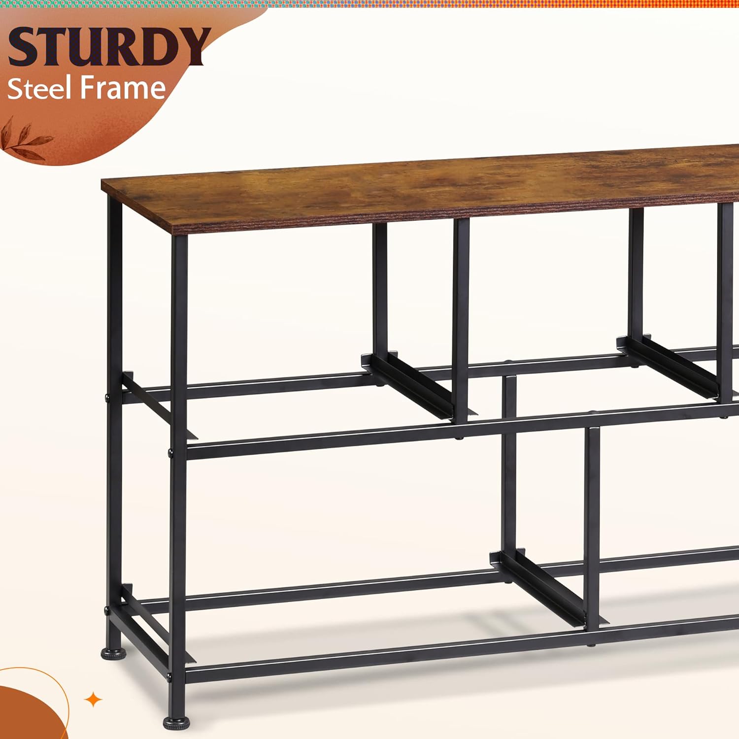 ACCVER 5-Drawer Fabric Dresser for Bedroom, Wood Top TV Stand, Closet and Chest, Clothes Storage Organizer, for Living Room, Apartment, Black