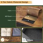 LIFERECORD 8 Drawers Dresser, Fabric Closet Chests Storage Organizer Tower with Wooden Top Metal Frame for Bedroom Living Room Hallway Entryway, Brown