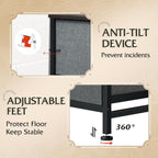 ACCVER 10-Drawer Fabric Dresser with Wood Top & Metal Frame, Closet and Chest for Bedroom, Clothes Storage Organizer, for Living Room, Apartment,Grey